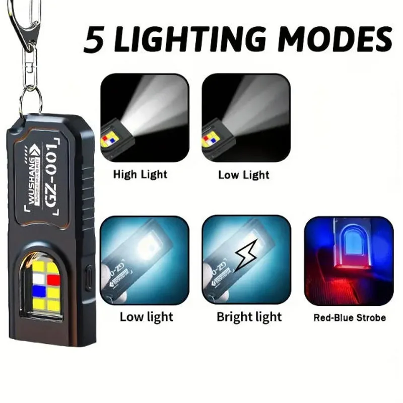 強力なミニCOB LEDキーホルダー懐中電灯、USB C充電 - Fishing Kit Compact のレビューと価格