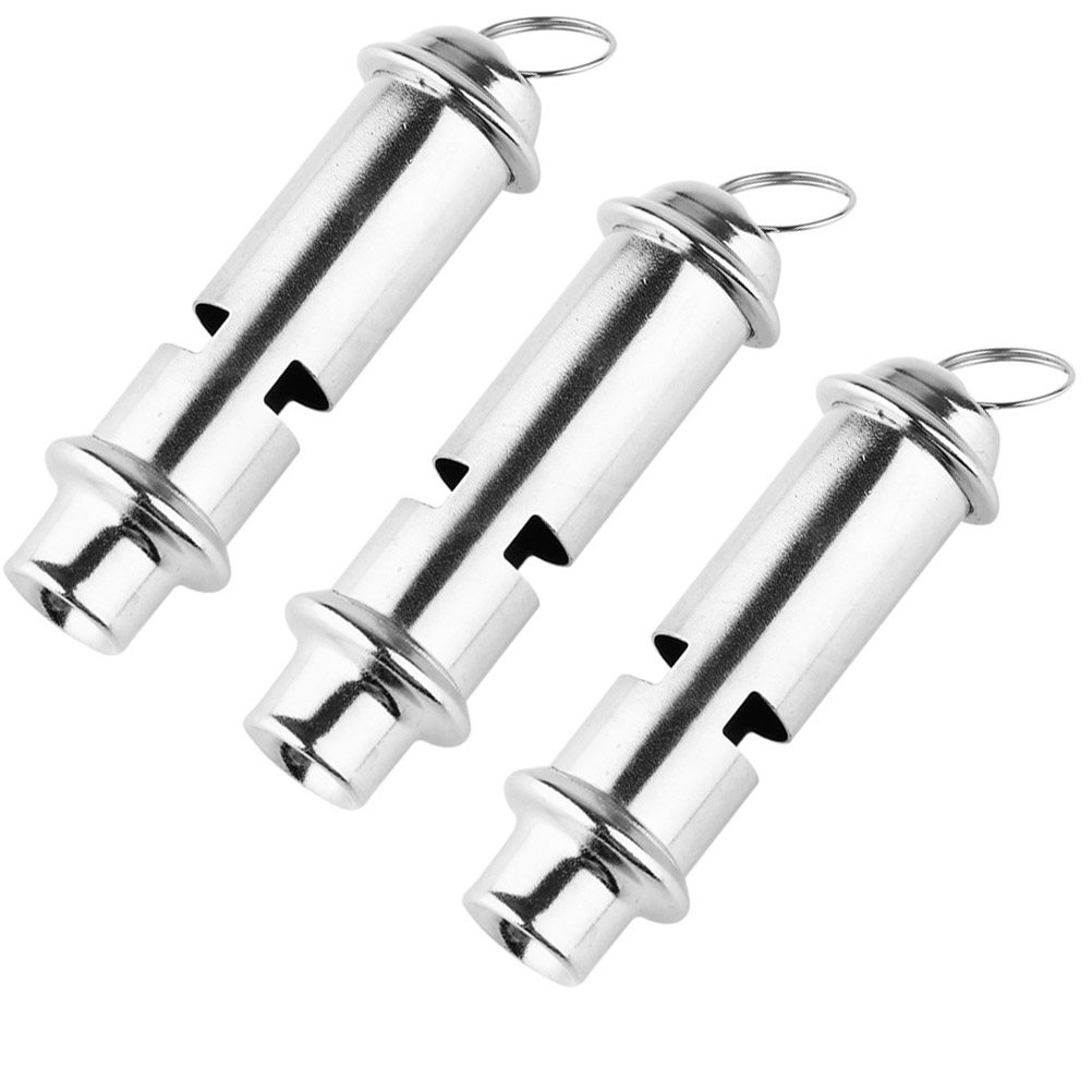 3個入りポータブルアウトドア緊急用ホイッスル ステンレス製サ - Emergency Whistle Loud のレビューと価格