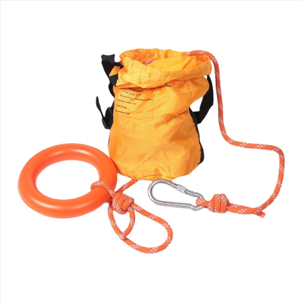 ハッピーニュー - 反射材付き投げロープと投げ袋、水上救助用 - Rescue Rope Throw のレビューと価格