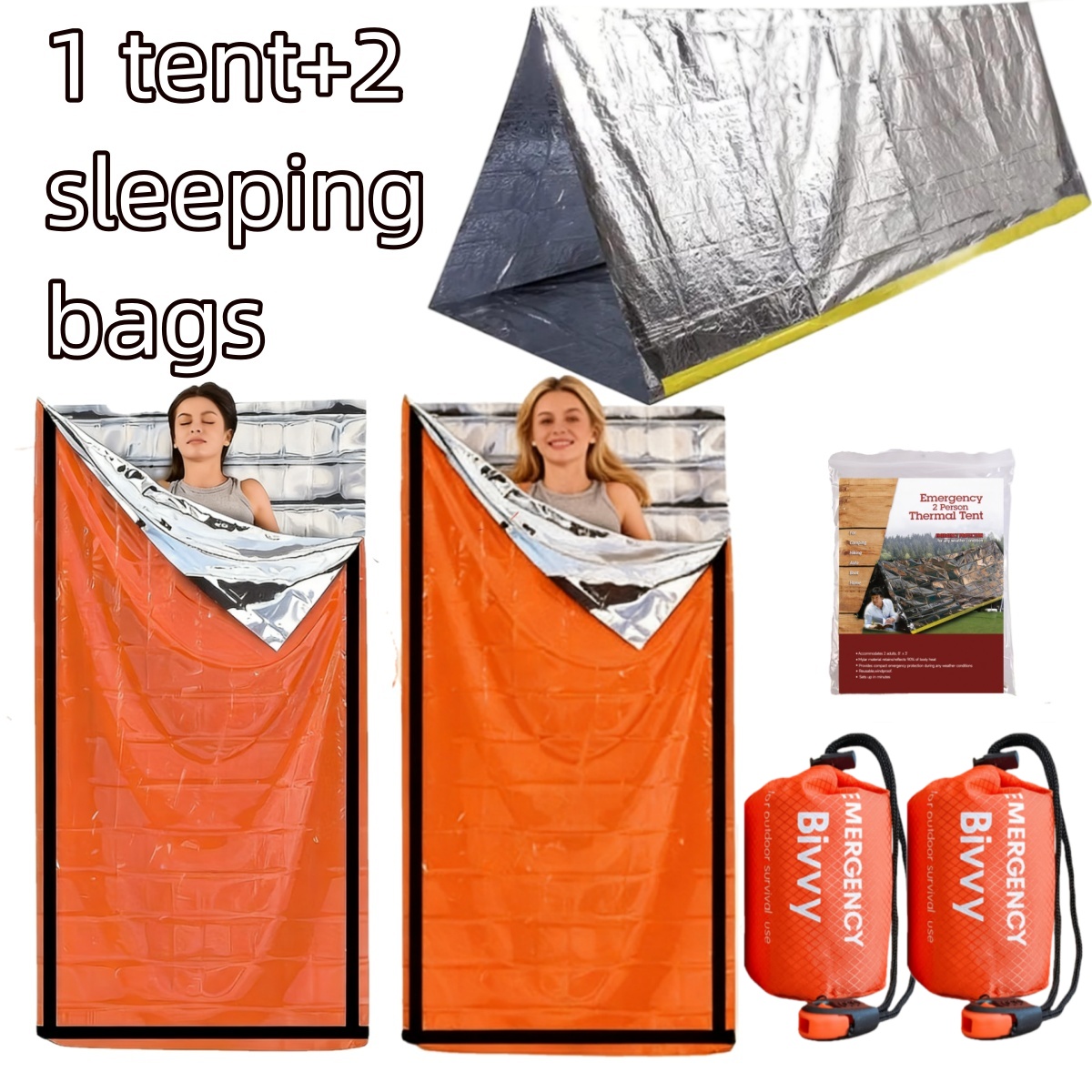 コンパクト緊急用サーマルテント＆ビビーバッグ – 砂漠冒険や - Emergency Mylar Tent のレビューと価格