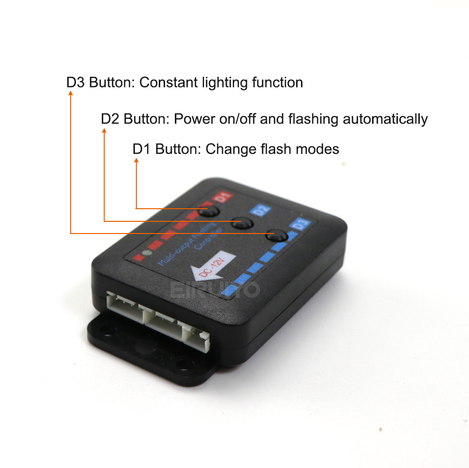 4x 3 LED グリル車用 LED ストロボライト 赤青黄 - Sos Light Strobe のレビューと価格